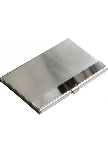 Stil 1 Moda Paslanmaz Çelik Kasa Cep Kutusu Iş Kimliği Kredi Kartı Tutucu Kapağı (Yurt Dışından) fırsatları