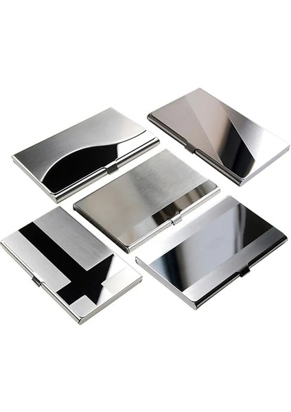 Stil 1 Moda Paslanmaz Çelik Kasa Cep Kutusu Iş Kimliği Kredi Kartı Tutucu Kapağı (Yurt Dışından) indirimleri