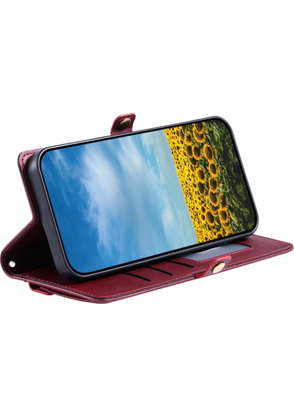 Oppo RENO12 5g Global Için Cüzdan Çoklu Kart Yuvası Pu Kılıf (Yurt Dışından) fırsatları