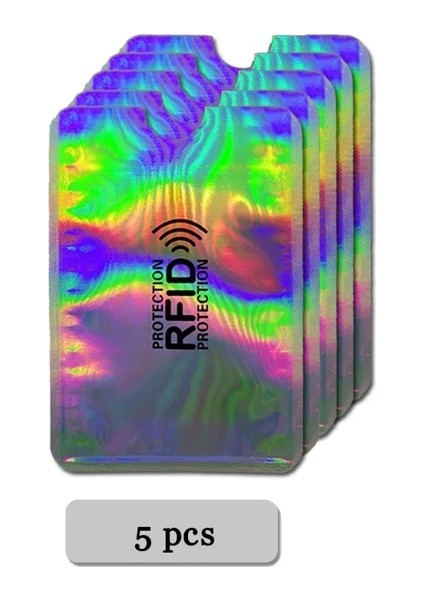 5 Adet Renk-Gümüş Anti Rfid Cüzdan Engelleme Okuyucu Kilidi Banka Kartı Tutucu Kimlik Banka Kartı Durumda Koruma Metal Kredi Kartı Tutucu Alüminyum 6*9.3cm (Yurt Dışından)