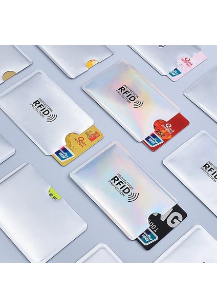 5 Adet Renk-Gümüş Anti Rfid Cüzdan Engelleme Okuyucu Kilidi Banka Kartı Tutucu Kimlik Banka Kartı Durumda Koruma Metal Kredi Kartı Tutucu Alüminyum 6*9.3cm (Yurt Dışından) modelleri