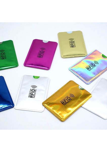 5 Adet Renk-Gümüş Anti Rfid Cüzdan Engelleme Okuyucu Kilidi Banka Kartı Tutucu Kimlik Banka Kartı Durumda Koruma Metal Kredi Kartı Tutucu Alüminyum 6*9.3cm (Yurt Dışından) indirimleri