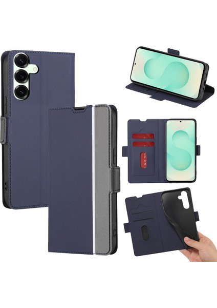 Samsung Galaxy S25+ 5g Için Twill Dokulu Pu Kılıf (Yurt Dışından)