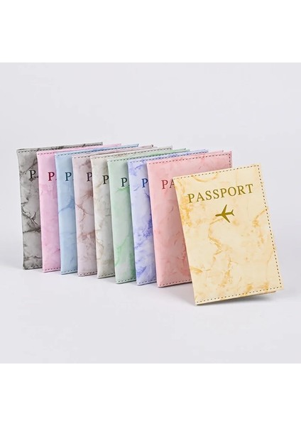 Pembe Seyahat Aksesuarları Vintage Mermer Pasaport Tutucu Seyahat Cüzdanı Mermer Pasaport Kılıfı Pasaport Pasaport Kapağı Kimlik Banka Kartı (Yurt Dışından) fiyatları