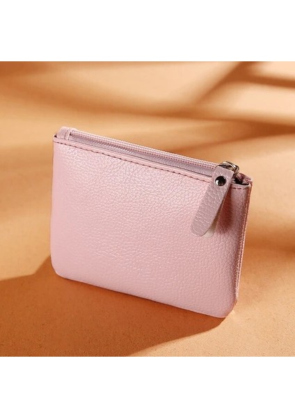 Stil 4 Moda Deri Kadın Cüzdan Debriyaj Bir/iki Zip Kadın Lychee Desen Küçük Bozuk Para Cüzdanı Yepyeni Taşınabilir Yumuşak Mini Kart Çantası (Yurt Dışından)