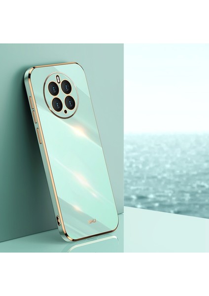 Huawei Mate 50 Pro Için 6d Kaplama Altın Kenar Tpu Kılıf (Yurt Dışından)