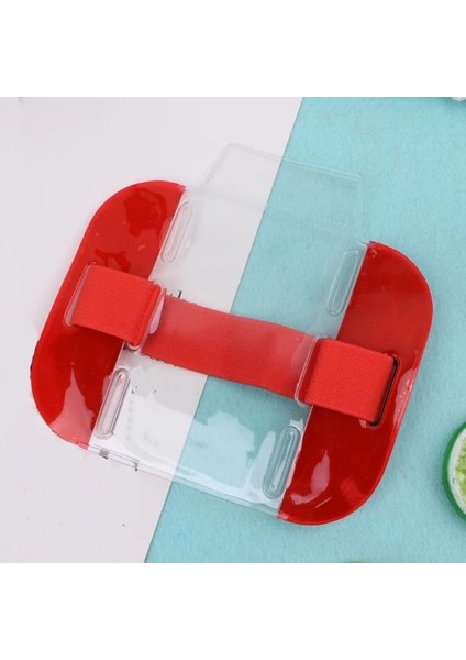 Kırmızı Yeni Şeffaf Elastik Kol Bandı Kimlik Rozeti Tutucu Fotoğraf Kol Bandı Kredi Kartı Durumda Kart Çantası Erkekler ve Kadınlar Kol Elastik Bant Çantası (Yurt Dışından)