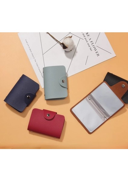 Stil 2 Kırmızı Pvc Kart Tutucu Iş Bankası Kartı Cebi Büyük Kapasiteli 24 Bit Kredi Kartı Nakit Depolama Klip Organizatör Vaka Kimlik Tutucu Kese (Yurt Dışından) fırsatları