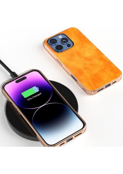 iPhone 16 Pro Için Çift Renkli Lichi Doku Kılıfı (Yurt Dışından) modelleri