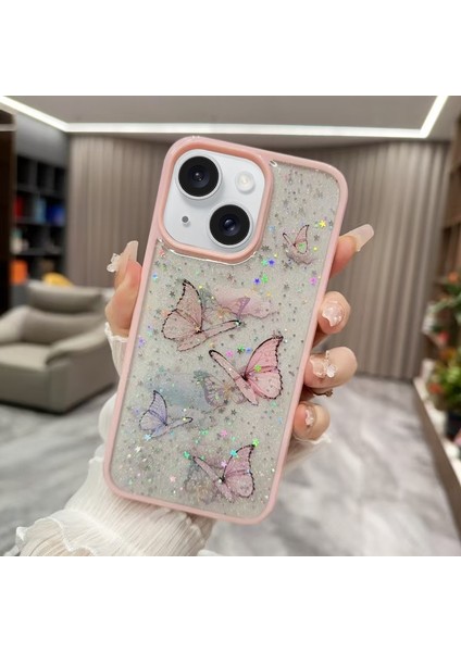 iPhone 15 Için Glitter Tpu Telefon Kılıfı (Yurt Dışından)