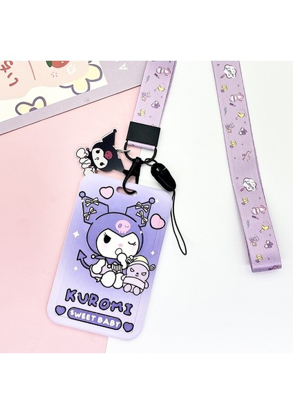 22 Sanrio Hello Kitty Kart Sahibinin Kız Öğrenci Pvc Asılı Boyun Kart Çantası Karikatür Kuromi Melodi Anti-Mıknatıslığı Giderme Kart Koruyucu Kılıf (Yurt Dışından) indirimleri