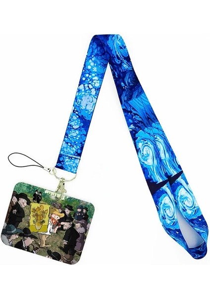 27 Van Gogh Yağlıboya Ayçiçekleri Sanat Moda Kordon Kimlik Rozeti Tutucu Otobüs Geçiş Kılıfı Kayma Bankası Kredi Kartı Tutucu Askı Hediye (Yurt Dışından)