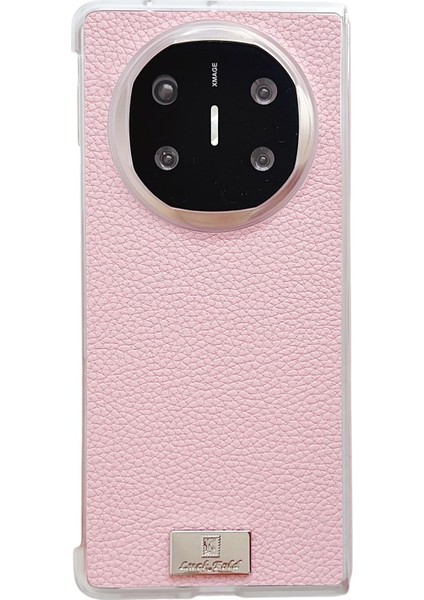 Huawei Mate X6 Için Şeffaf Kenar Litchi Doku Kılıfı (Yurt Dışından)