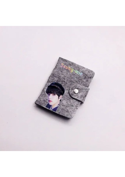 Seungmin Kpop Kaçak Çocuklar Kısa Keçe Cüzdan Kart Kimlik Tutucu Bozuk Para Cüzdanı Hyunjin Felix Bangchan Lee Biliyorum Hediye Hayranları Koleksiyonu (Yurt Dışından)