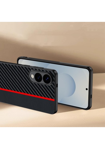 Samsung Galaxy S25 Edge 5g Için Karbon Fiber Dokulu Telefon Kılıfı (Yurt Dışından) modelleri