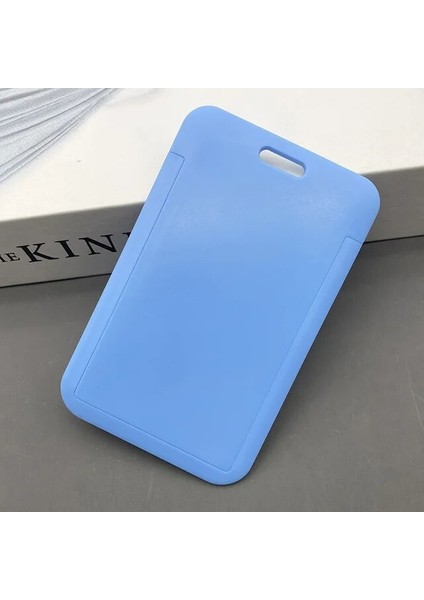 Açık Mavi Slayt Kart Kapak Tutucu Çanta Yeni Plastik Moda Öğrenci Otobüsü Kimlik Kartvizit Kılıfı Kadın Erkek Kimlik Kredi Kartı Tutucu Cüzdan Kılıfı (Yurt Dışından)