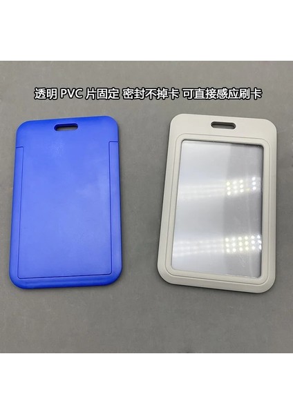 Açık Mavi Slayt Kart Kapak Tutucu Çanta Yeni Plastik Moda Öğrenci Otobüsü Kimlik Kartvizit Kılıfı Kadın Erkek Kimlik Kredi Kartı Tutucu Cüzdan Kılıfı (Yurt Dışından) indirimleri