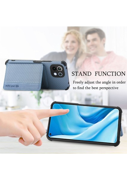 Xiaomi Mi 11 Lite Için Karbon Fiber Manyetik Kart Çantası Kılıfı (Yurt Dışından) modelleri