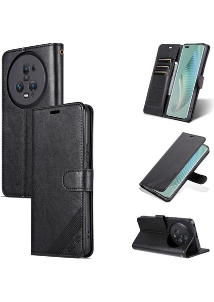 Honor Magic5 Pro Için Azns Koyun Derisi Doku Kılıf (Yurt Dışından)