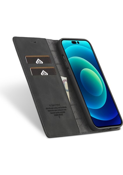 Lc.ımeeke iPhone 14 Pro Için Güçlü Manyetik Deri Kılıf (Yurt Dışından) fırsatları
