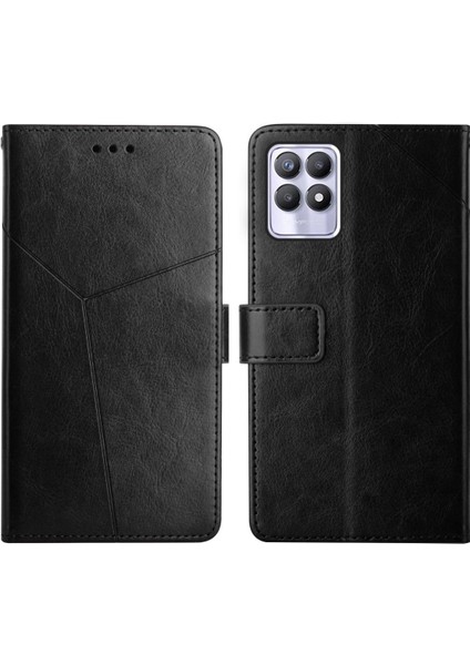 Oppo Realme 8i Için Y Dikişli Pu Kılıf (Yurt Dışından)