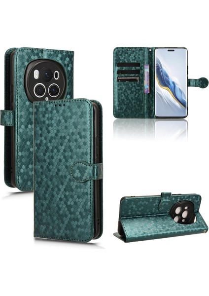 Honor Magic6 Pro Için Nokta Dokulu Deri Kılıf (Yurt Dışından)