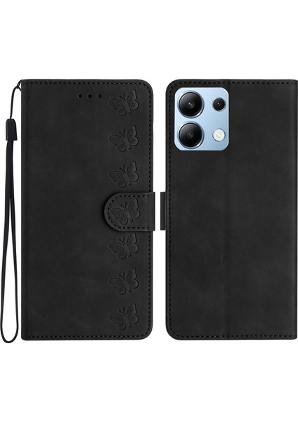 Redmi Note 13 4g Için Kelebekler Kabartmalı Pu Kılıf (Yurt Dışından)