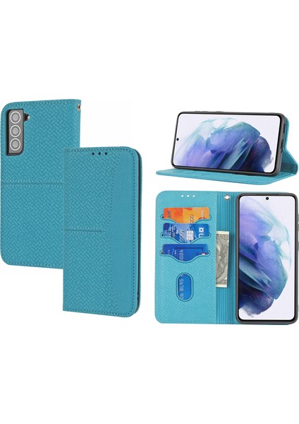 Samaung Galaxy S22 5g Için Dokuma Dokulu Telefon Pu Kılıf (Yurt Dışından)