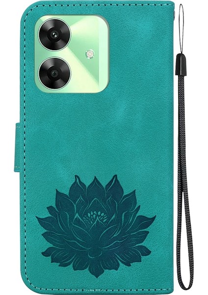 Realme C61 / C63 / Note 60 Için Lotus Kabartmalı Pu Kılıf (Yurt Dışından) modelleri