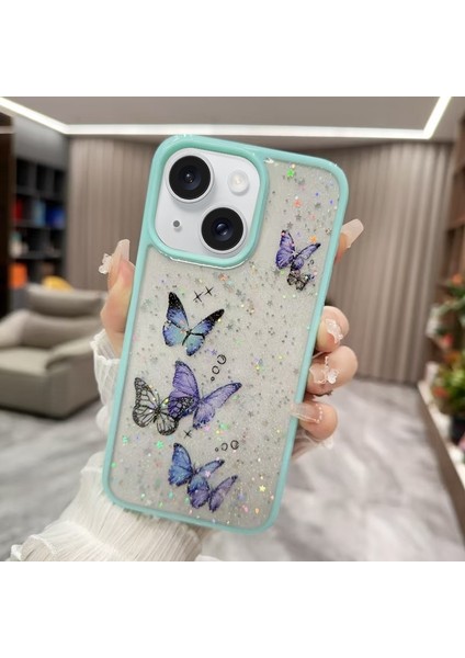 iPhone 15 Plus Için Glitter Tpu Telefon Kılıfı (Yurt Dışından)