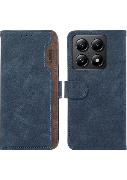 Xiaomi 14T Pro Için Renk Bloğu Rfıd Pu Kılıf (Yurt Dışından)