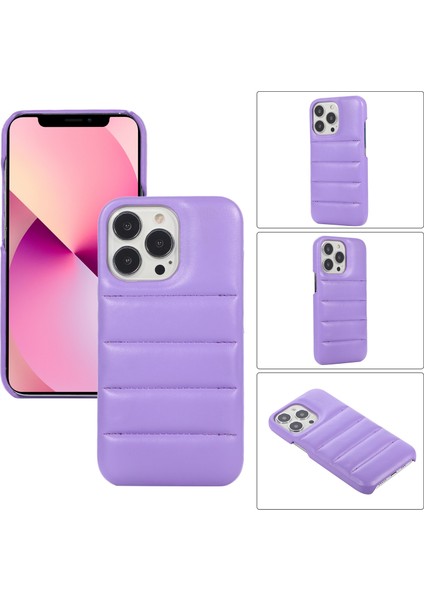 iPhone 13 Için Kalın Aşağı Ceket Pu Kılıf (Yurt Dışından)