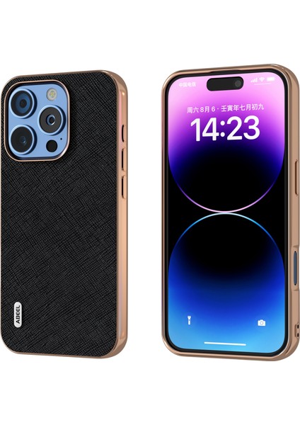 iPhone 16 Pro Için Abe Kaplama Çapraz Doku Kılıfı (Yurt Dışından)