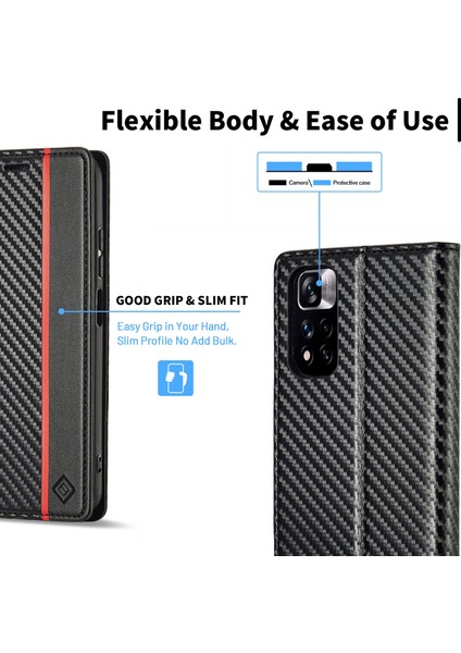 Xiaomi Redmi Note 11 Pro Çin Için Karbon Fiber Pu Kılıf (Yurt Dışından) fırsatları