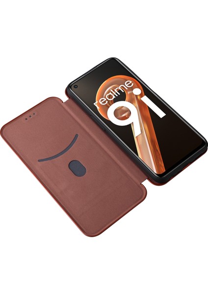 Oppo Realme 9i / A36 Için Karbon Fiber Pu Telefon Kılıfı (Yurt Dışından) indirimleri