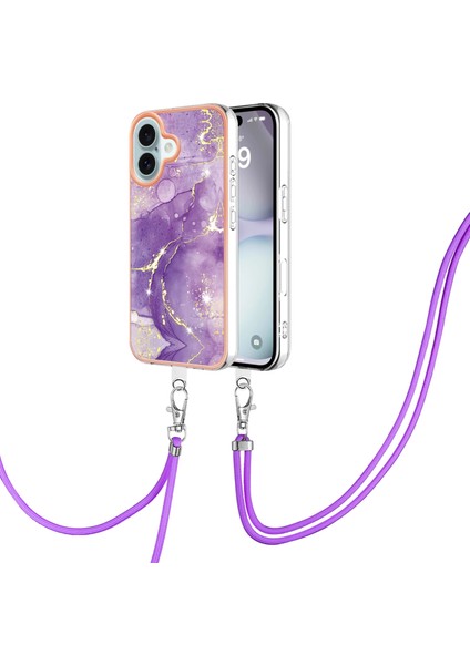 iPhone 16 Plus Için Mermer Imd Tpu Kılıf (Yurt Dışından)