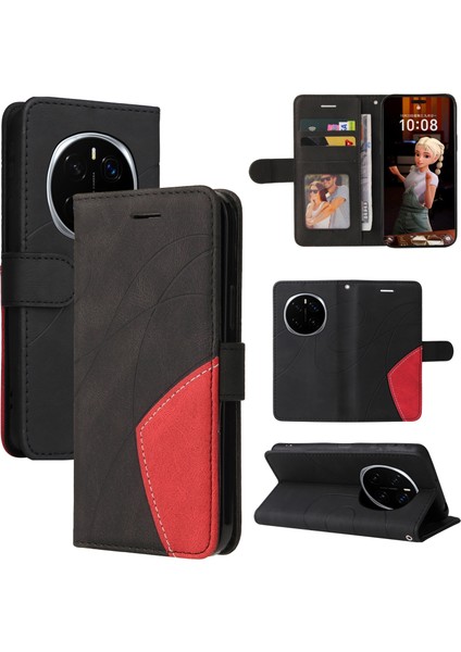 Honor Magic7 Pro Için Çift Renkli Pu Kılıf (Yurt Dışından)