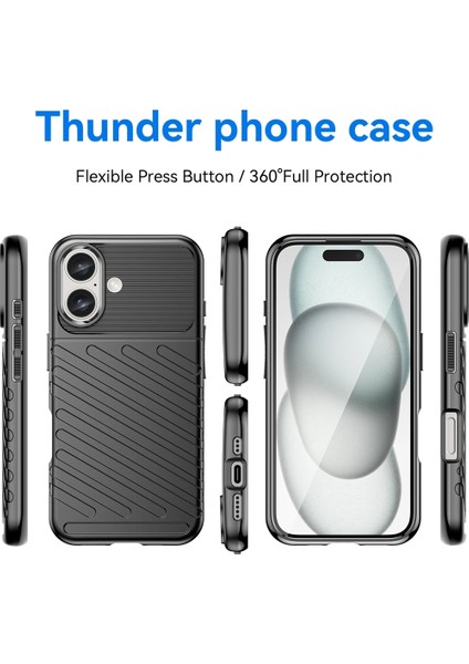 iPhone 16 Için Thunderbolt Tpu Telefon Kılıfı (Yurt Dışından) modelleri