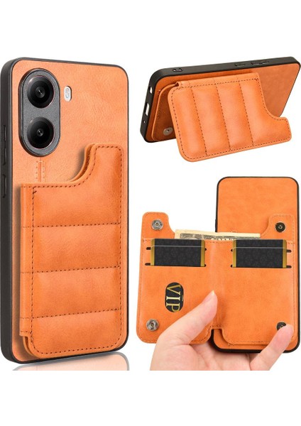 Xiaomi Poco X7 Pro Için Inek Desenli Kart Çantası Kılıfı (Yurt Dışından)