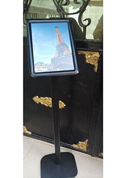 Kıvılcım A3 Ayaklı Menü Panosu Siyah Alüminyum 1 Adet 29,7x42 cm Restoran ve Okul Kullanımı İçin modelleri