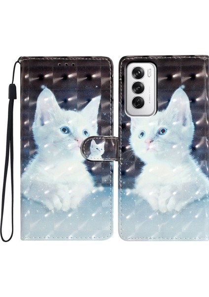 Oppo RENO12 Global Için 3D Desenli Pu Telefon Kılıfı (Yurt Dışından)