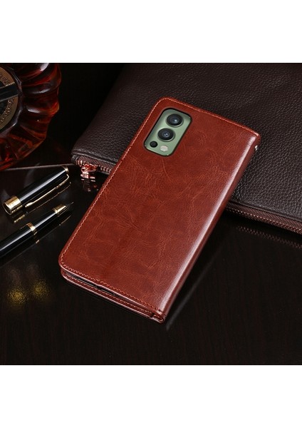 Oneplus Nord 2 5g Için Idewei Pu Kılıf (Yurt Dışından) modelleri