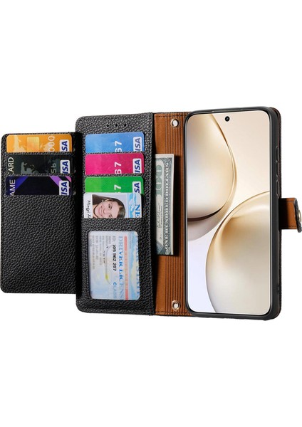 Realme 14 Pro Için Aşk Fermuar Kordon Deri Telefon Kılıfı (Yurt Dışından) modelleri