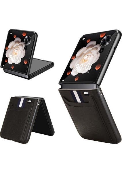 Honor Magic V Flip Için Litchi Doku Kılıfı (Yurt Dışından)