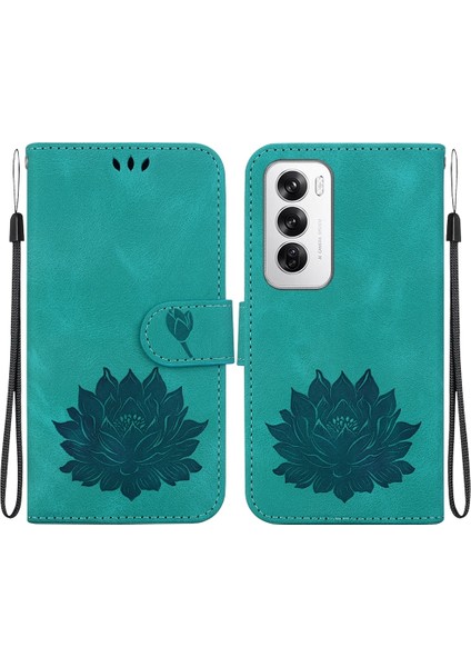 Oppo RENO12 5g Global Için Lotus Deri Kılıf (Yurt Dışından)