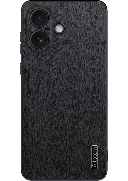 iPhone 16 Plus Için Ağaç Kabuğu Darbeye Dayanıklı Telefon Kılıfı (Yurt Dışından)