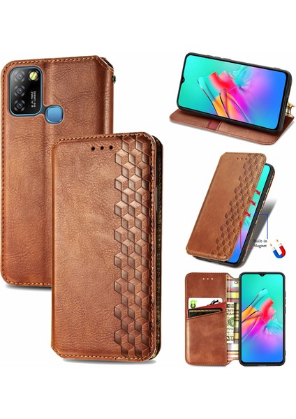 Infinix Smart 5 Için Kübik Preslenmiş Pu Kılıf (Yurt Dışından)