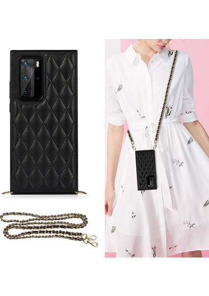 Huawei P40 Pro Mikrofiber Deri + Tpu Kılıf Için (Yurt Dışından)