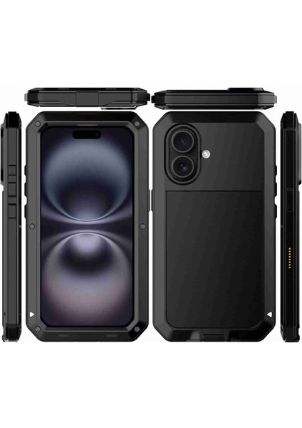 iPhone 16 Için Üçlü Dayanıklı Metal Telefon Kılıfı (Yurt Dışından) fiyatları