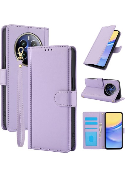 Realme 12+ / Narzo 70 Global Için Skin Fe Deri Pu Kılıf (Yurt Dışından)